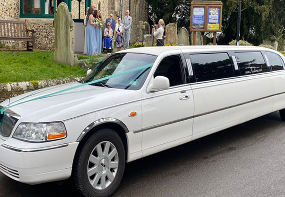 Get married in style with one of our wedding limos